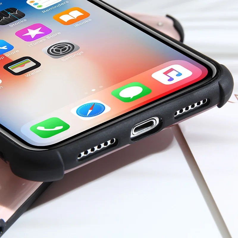 Роскошный мягкий кожаный чехол из овечьей шкуры для iphone 6 7 8 Plus X XR XS MAX задняя