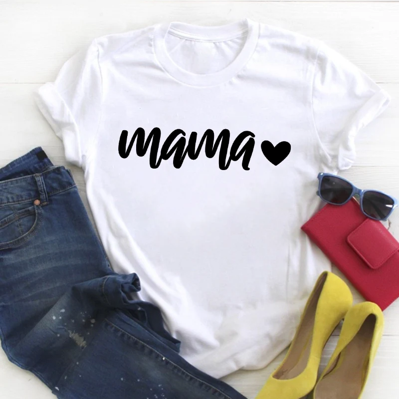 

Женские топ, рубашка, одежда футболка с принтом для женщин Love Me "" Mama Love с буквенным принтом в стиле 90-х с милым принтом летняя футболка женска...