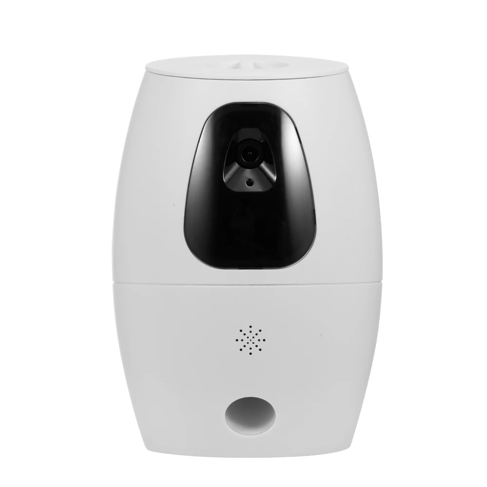 Белый 720P Dog camera Treat диспенсер автоматическая кормушка для домашних животных WiFi видеокамера для наблюдения за домашними животными приложение управление видео удаленный мониторинг удаленно бросать продукты питания - Цвет: Белый