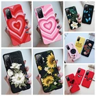 Красивый чехол для телефона с цветами для Samsung Galaxy S20 FE S20 + S20 Note 20 Ultra Plus, милый модный мягкий чехол для мобильного телефона с сердечками