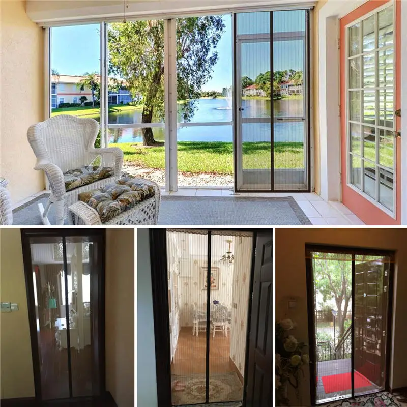 

Mosquito Door Curtains Net Mesh Screen Bug Fly Pet Patio Hands Insect Proof Door Net 100cmX210cm