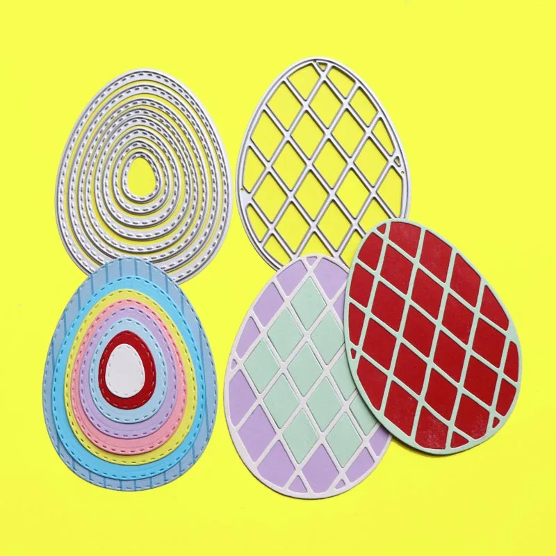 Штампы для вырезания пасхальных яиц 2 набора изготовления открыток и