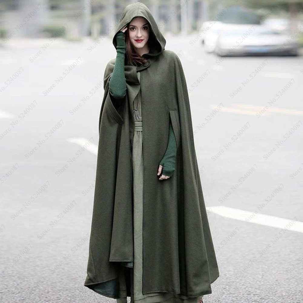 Средневековая готическая накидка с капюшоном тонкое пальто женские винтажные