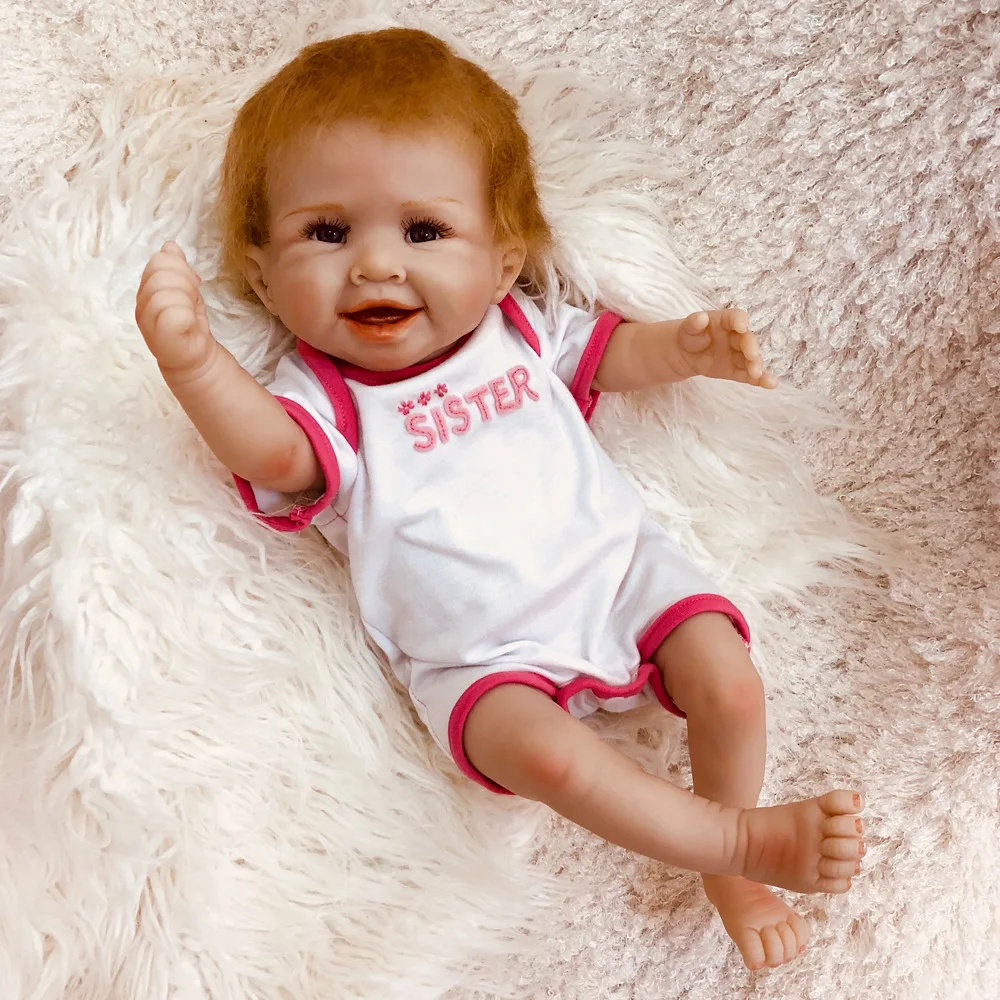 Boneca Reborn 20 дюймов Мягкие силиконовые виниловые тела reborn baby Doll 50 см реалистичные Bebes Reborn кукла с ароматом Playmate Новогодний подарок