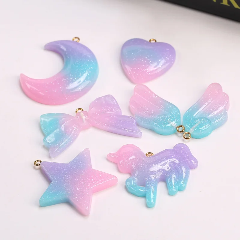 Подвеска Лошадь луна звезда 7 шт./компл.|Брелоки| |