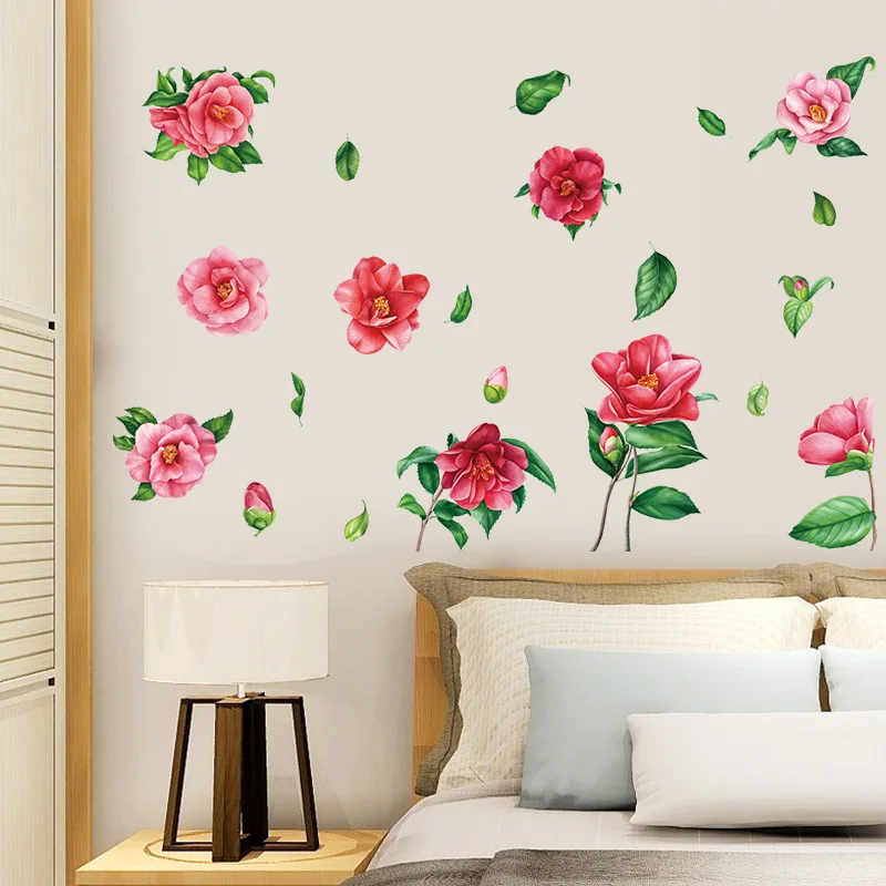 

Beautiful Flying Roses Wall Sticker Art Decals bedroom Living room background decorations wallpaper home Mural Flowers stickers