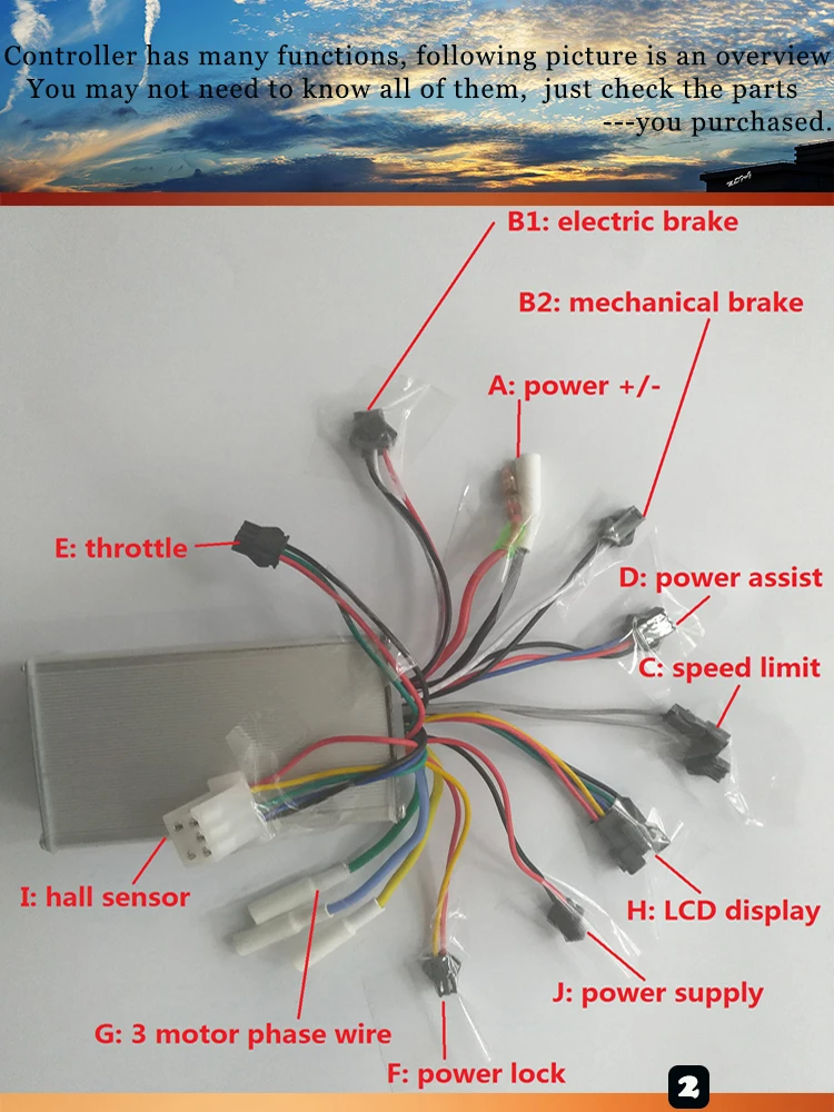 Контроллер BLDC 24 В 36 250 Вт 350 для электрического велосипеда скутера | Спорт и