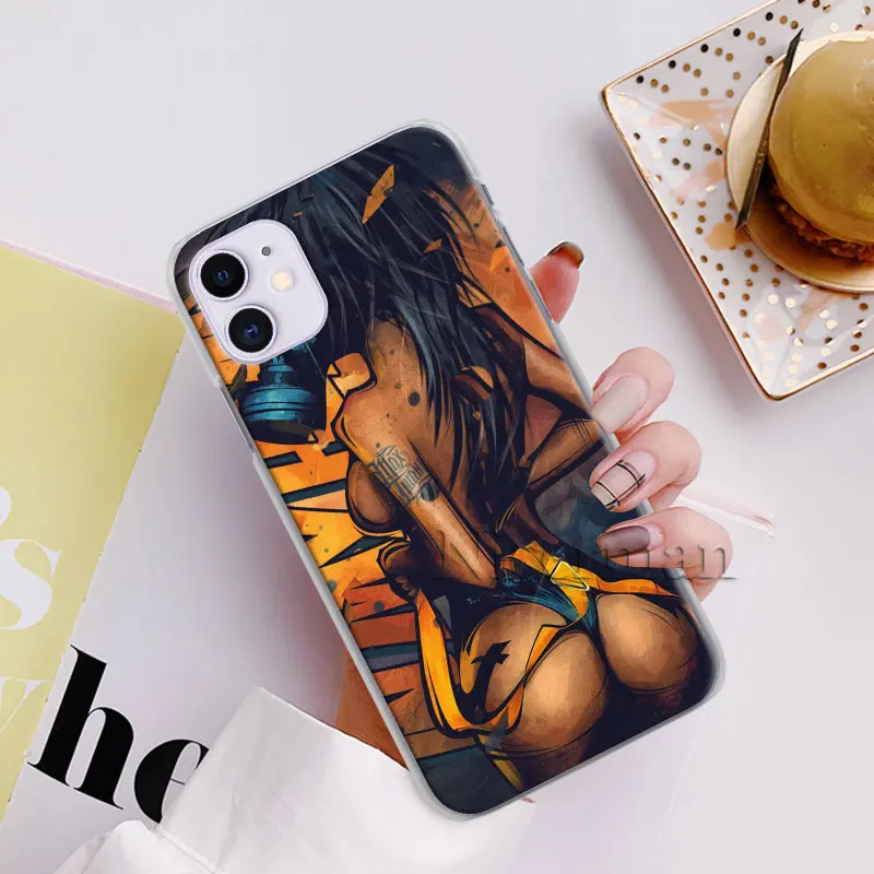 phone case for apple iphone 11 12 13 pro max x xr xs max 6 6s 7 8 plus 13 mini se2 se3 cover coque hot sexy sleeve tattoo girl free global shipping