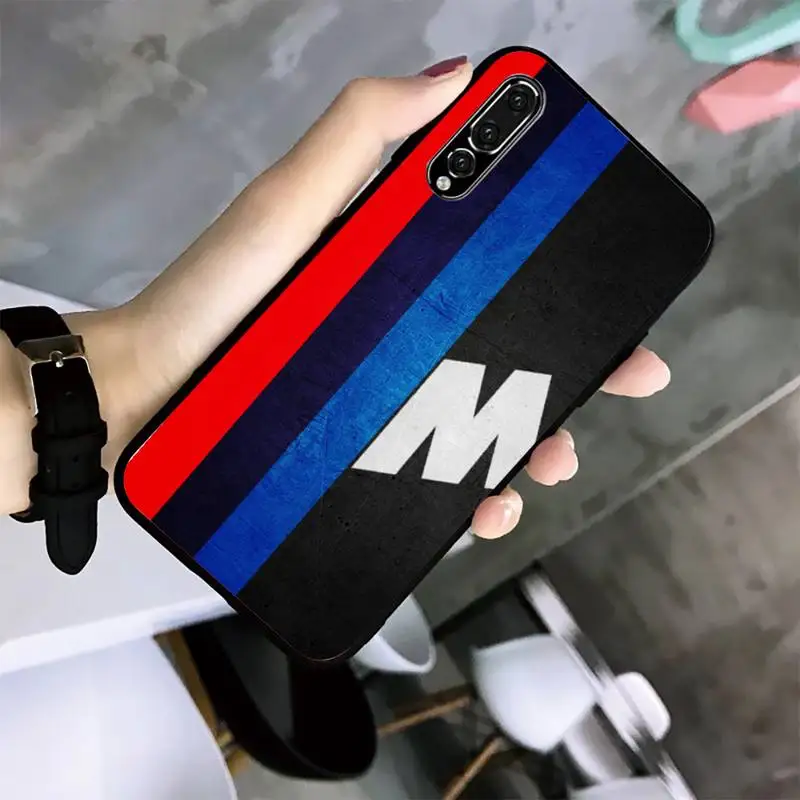 

Red Blue BMW Phone Case For Huawei G7 G8 P7 P8 P9 P10 P20 P30 Lite Mini Pro P Smart Plus Black Soft TPU Cove Fundas