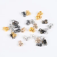 200pcslot 1 5 2 4 3 2mm crimps end caps ball beads chains necklace bracelet connectors clasps for jewelry making supplies