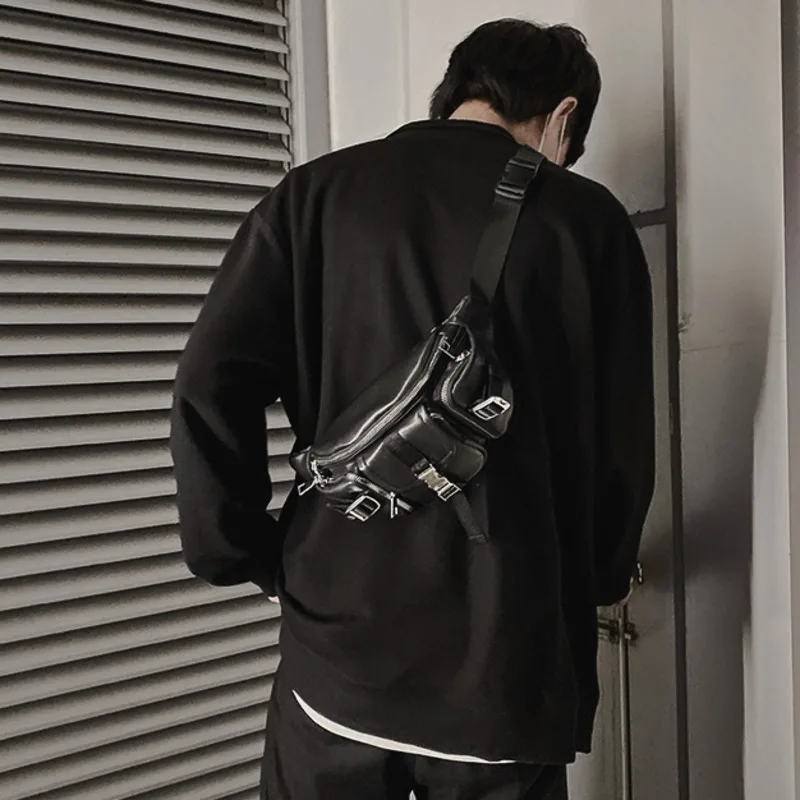 Y Demo Techwear шикарная поясная сумка Женская Панк Сумка на одно плечо с пряжкой гранж