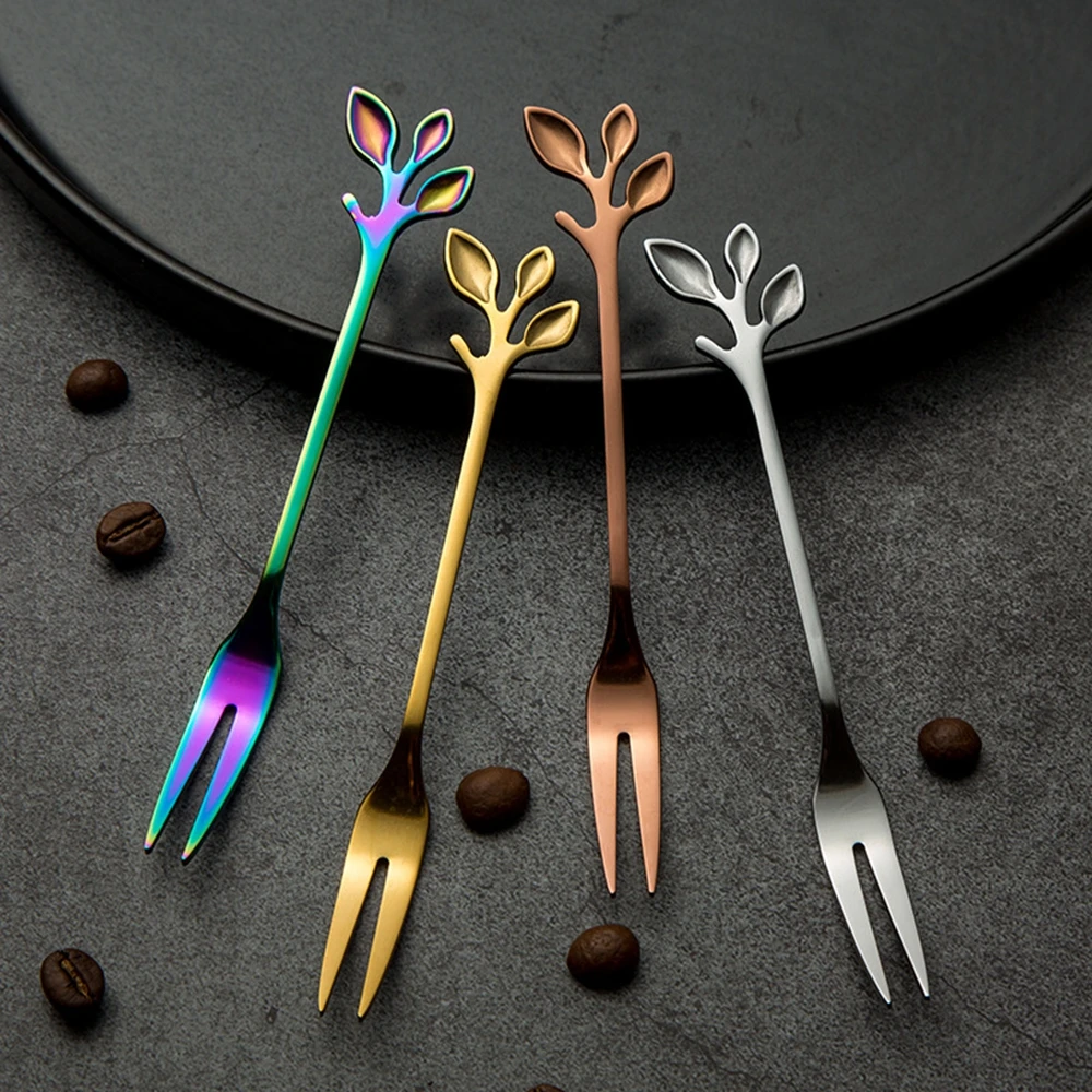 1 шт. Творческий из нержавеющей стали ложка для чая и кофе Десертная Вилка закуски