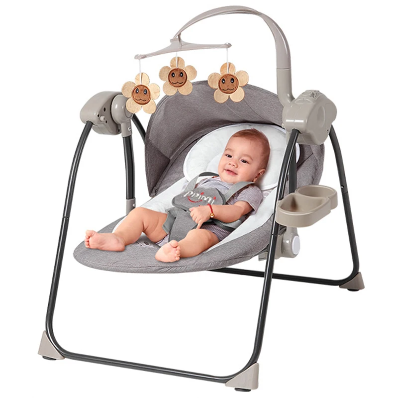 Baby Swing Electric Baby Rocking Chair with Remote Control Music Newborn Cradle Smart 3-speed Timing Berceau Pour Bebe