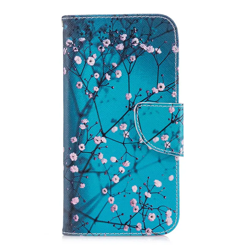 Plum Blossom Чехол для телефона с откидной крышкой в стиле ретро чехол для samsung Galaxy M20 M10 S9 S10E S10 плюс A3 A5 J3 J5 J7 чехол-портмоне с отделением для карт Кожаный Капа D07G - Цвет: Plum Blossom