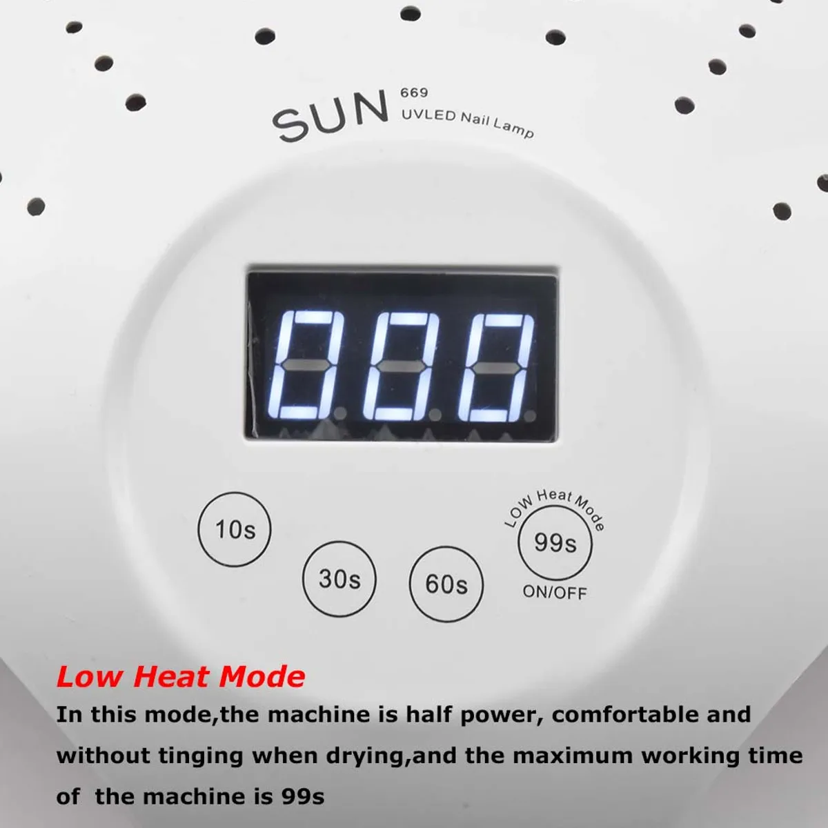 

48W UV/LED Nail Lamp Timer LCD Display Double Soirce Dryer Lamp For Curing Nail Gel Polish Nail Tools Timer Settings with A Fan