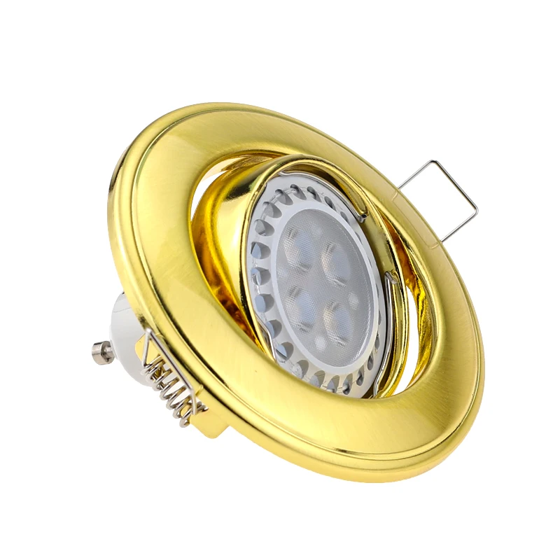 

10pcs/lot Adjustable Round Downlight Fitting Recessed Ceiling Spot Light Socket Frame Fixture GU10 LED Bulb Replaceable