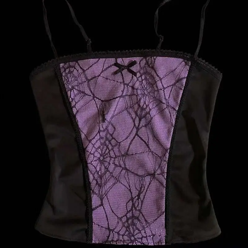 

Spider webTank Tops Kawaii Tank Tops Gothic Tank Tops Punk Tank Tops Dark Tops Street Tank Tops aesthetic Tank Tops y2k Tops