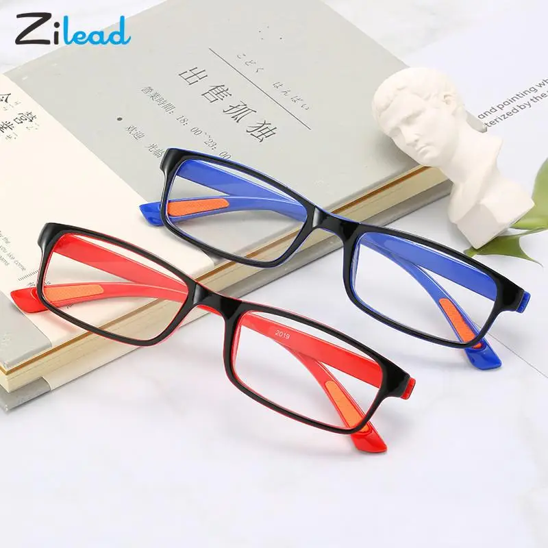 

Zilead Myopia Glasses Women Men Square Nearsighted TR90 Frame Clear Lens Shortsighted Eyewear Minus Eye Glasses 0-0.5-1.0...-6.0
