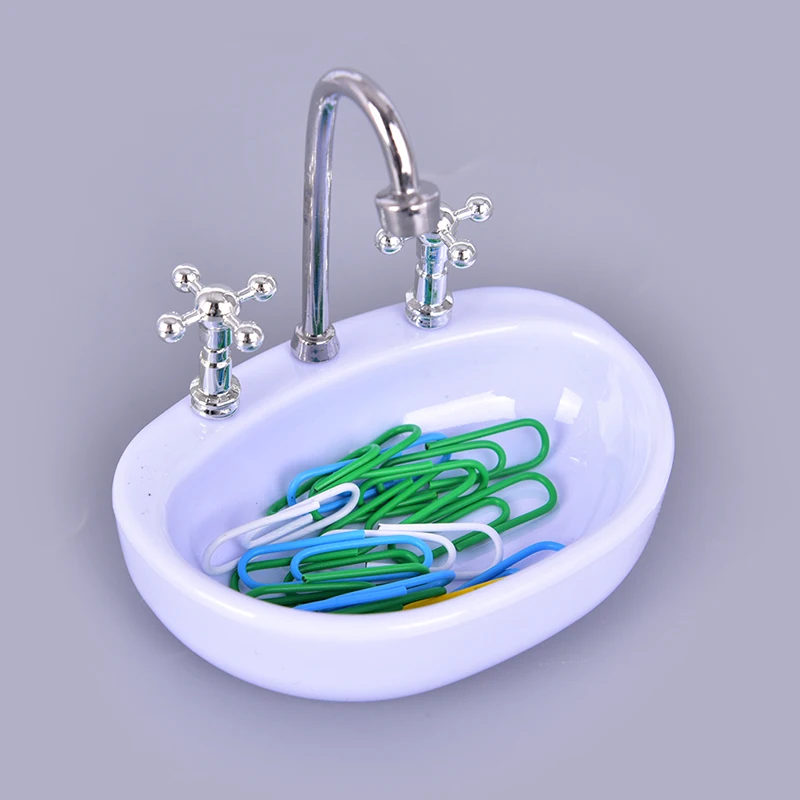 

1/12 Scale Cute Dollhouse Miniature Furniture Bathroom Washbasin Washing Machine Pretend Classic Toy For Children Birthday Gift