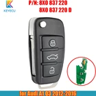 Keyecu 8X0 837 220 D откидной дистанционный Автомобильный ключ 434 МГц ASK интегрированный 48 Чип для Audi A1 Q3 2012 2013 2014 2015 2016 8X0 837 220