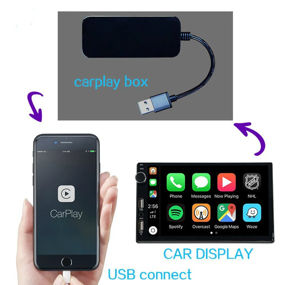 USB Смарт флешка для Apple CarPlay ключ Android навигатора мини Автомобильная