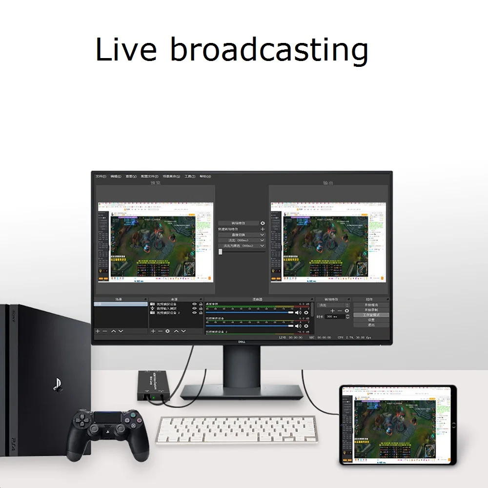 Карта захвата HDMI USB2.0 с преобразованием петли 4K вход OBS VLC прямая трансляция 1080P30fps