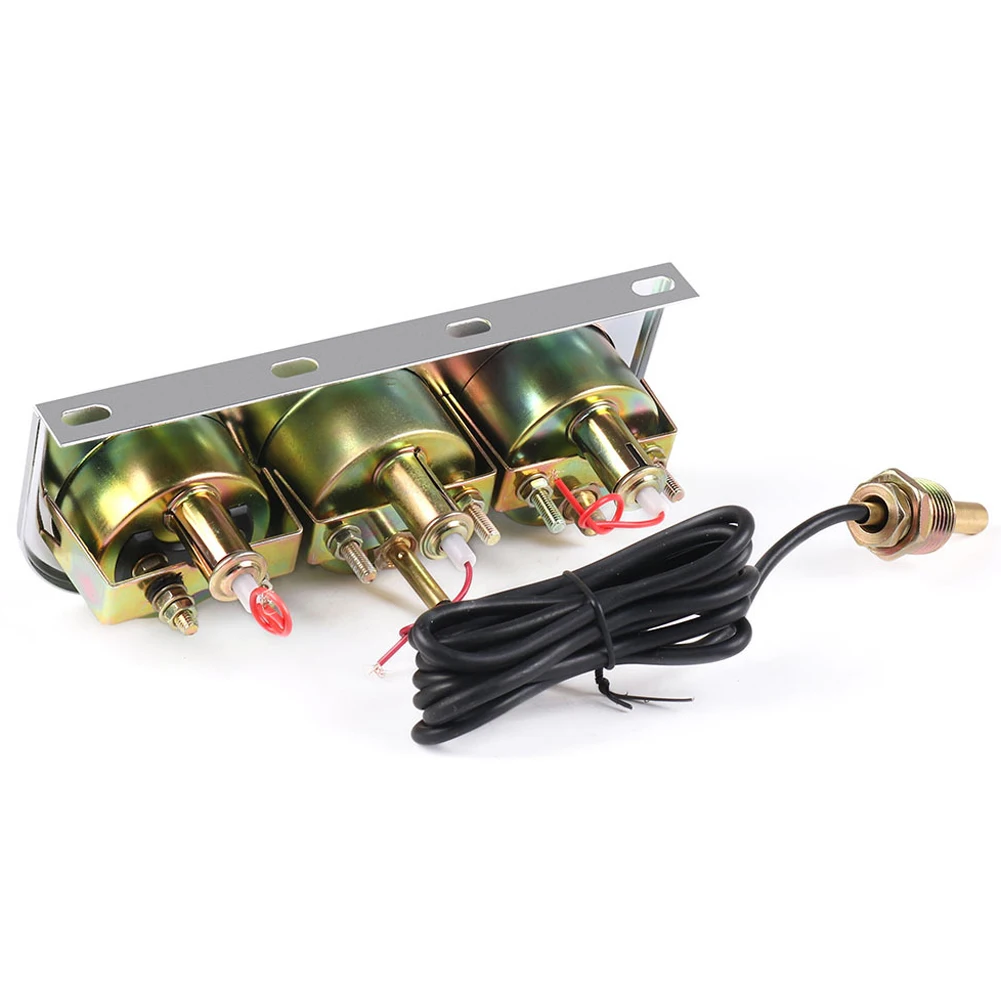 

BTRLIACY 2" 52mm 12V Car Gauge 3 In 1 Voltage / Water Temp / Oil Pressure / Oil Temperature Meter Triple Gauge Kit Dropshipping