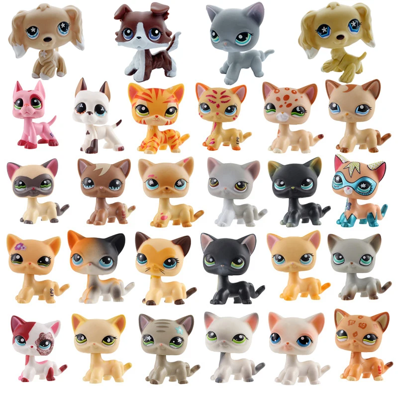 LP pet shop игрушки аниме Рисунок с принтом Котенок для больших немецкий дог ПВХ Kawaii