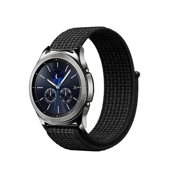 black white 11 22 мм ремешок для часов Galaxy watch 46 мм 42 мм samsung gear s3 Frontier active 2 correa браслет huawei часы gt ремешок Amazfit bip20 - Цвет ремешка: black white 11