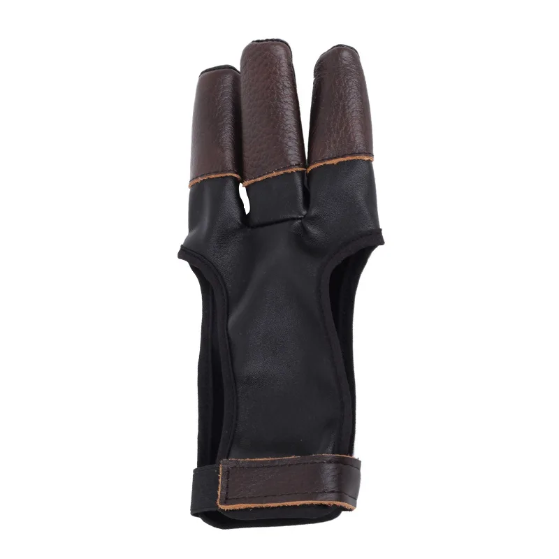 

Archery Three-Finger Gloves Recurve Straight Pull Traditional Bow Guard Archery Glove Finger Cot Accessories