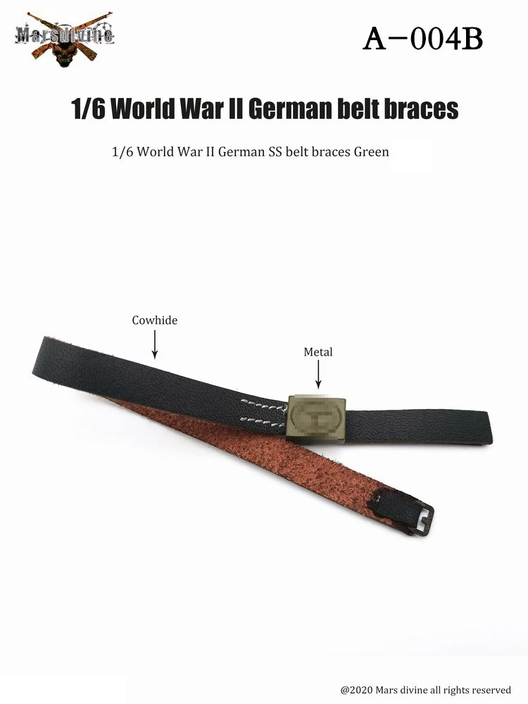 

Marsdivine 1/6 WWII German WH SS Y Belt Strap Model Soldier Clothes Accessories Fit 12 Action Figure Body