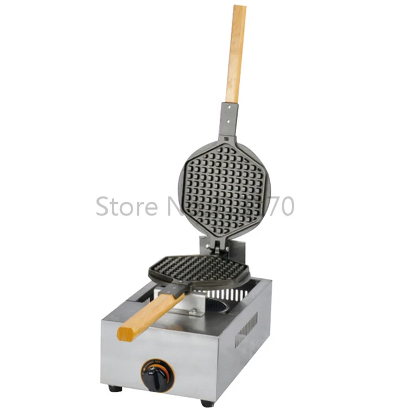 

Gas Waffle Maker Hexagon Shaped Waffle Baker Machine Stainless Steel Street Snack Device Non-stick Cooking Surface