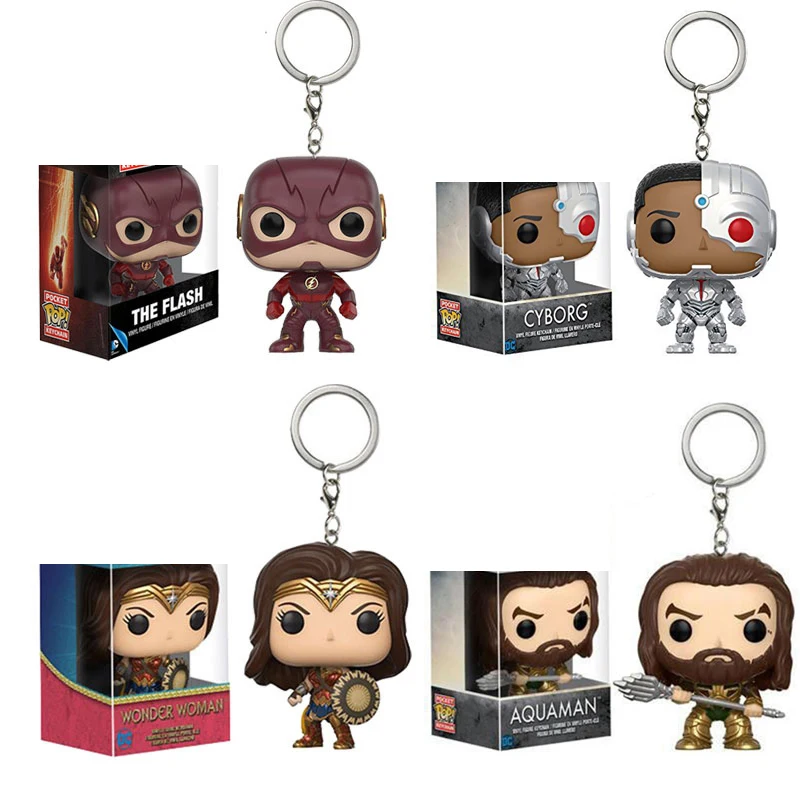 FUNKO оригинальный Лига Справедливости супергеройский брелок флеш акваманские