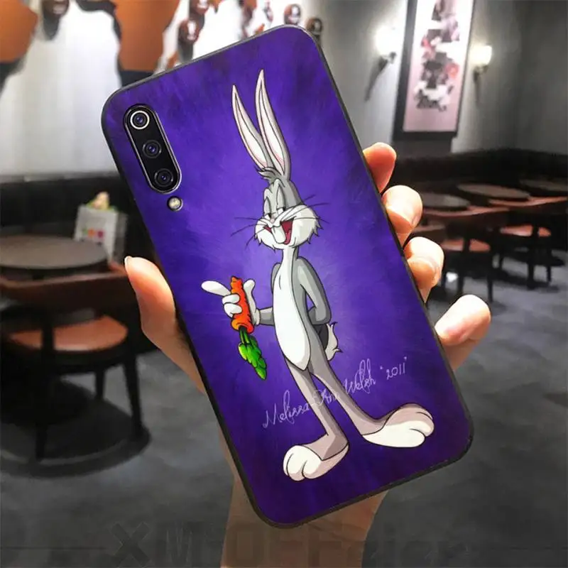 Ivits Bunny Bugs черный мягкий чехол для телефона xiaomi mi 8 9 8SE 9SE 8Lite mix2 2S max2 3 Pocophone F1 |