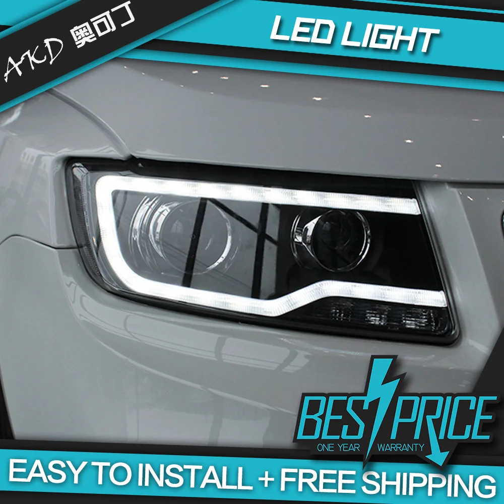 AKD тюнинг Автомобильные фары для Jeep Compass 2011 2016 светодиодные DRL ходовые огни