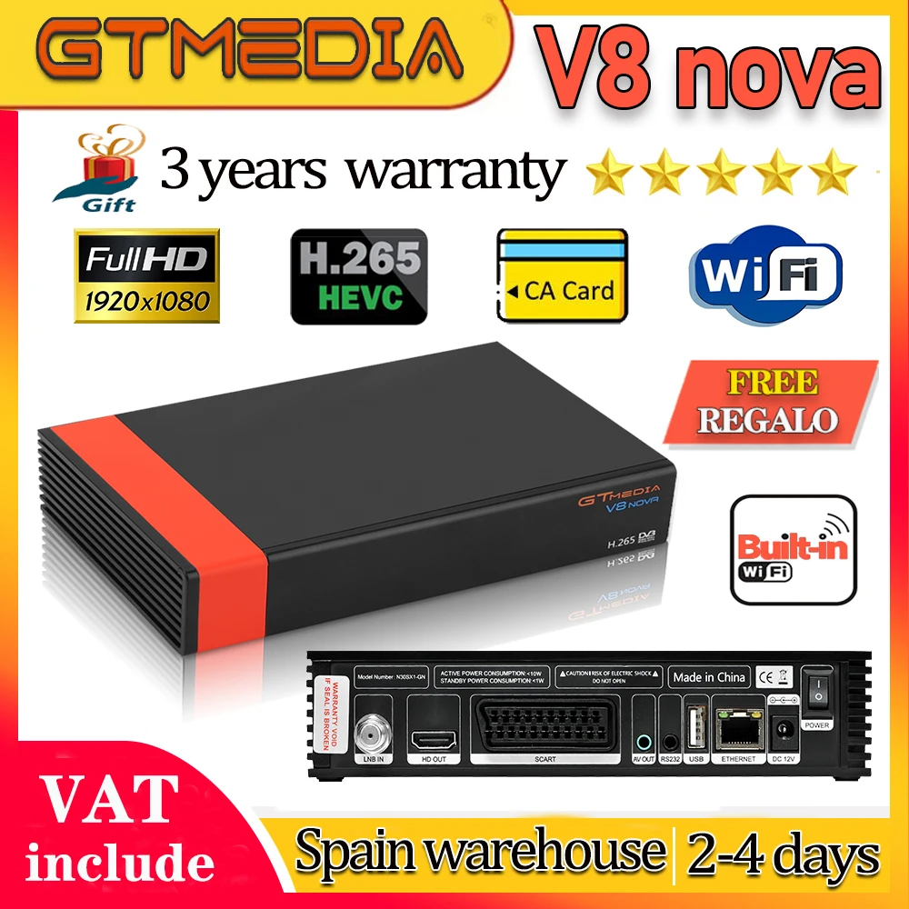 Satellite receiver V8X/V8 nova FTA bulit-in wifi V9 prime same V7 s2x with USB 1080P ship |