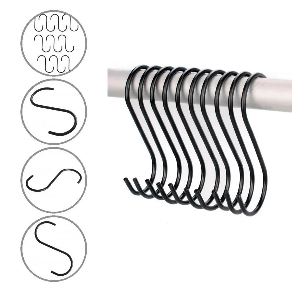 

Экологичный, 10 шт., модный, прочный, S-образный, подвесной крючок, металлическая подвесная вешалка, прочная, для кухни