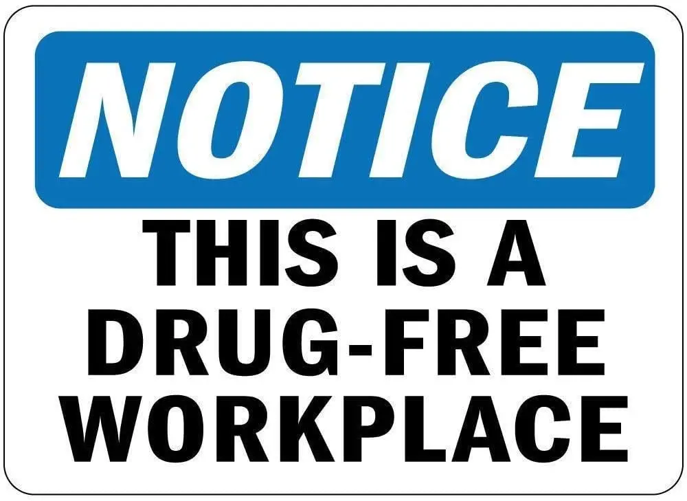 

Металлический плакат с Оловянным знаком, это знак на рабочем месте без лекарств, 12x16 дюймов