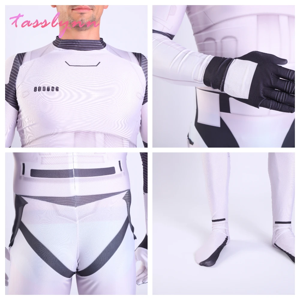 Game Star Costumes Imperial Stormtrooper Cosplay for Men Boys Halloween Costumes for Adults Imperial Army Jumpsuits