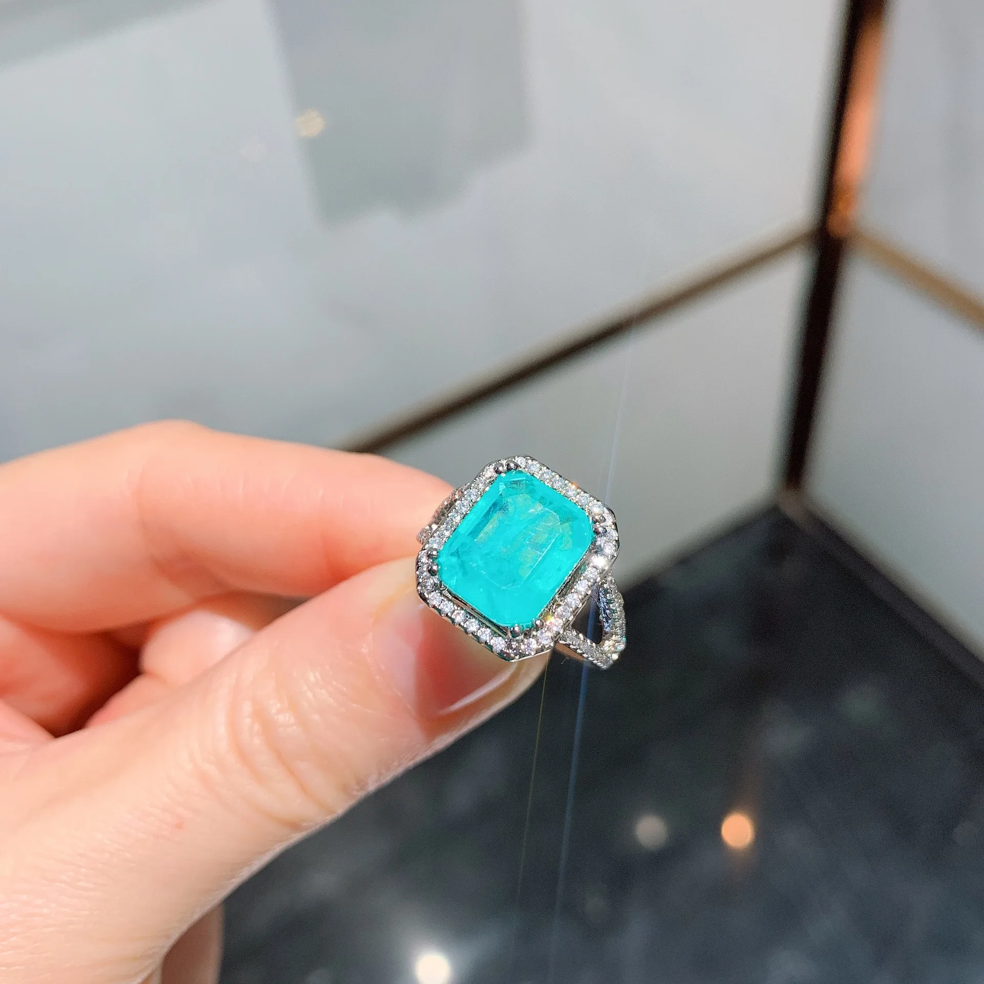 Комплект из колье серёг и кольца серебра 925 пробы | Украшения аксессуары