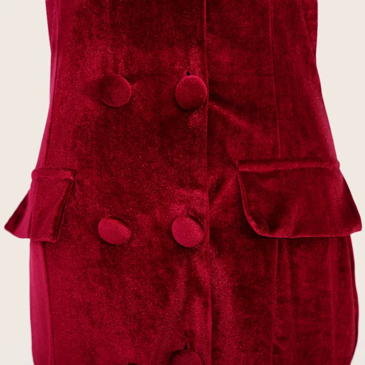 

Women's Vintage V Neck Double Breasted Sexy Sheath Party Dress Plus Size 5XL Autumn Winter Women Velvet Pencil Dress Female