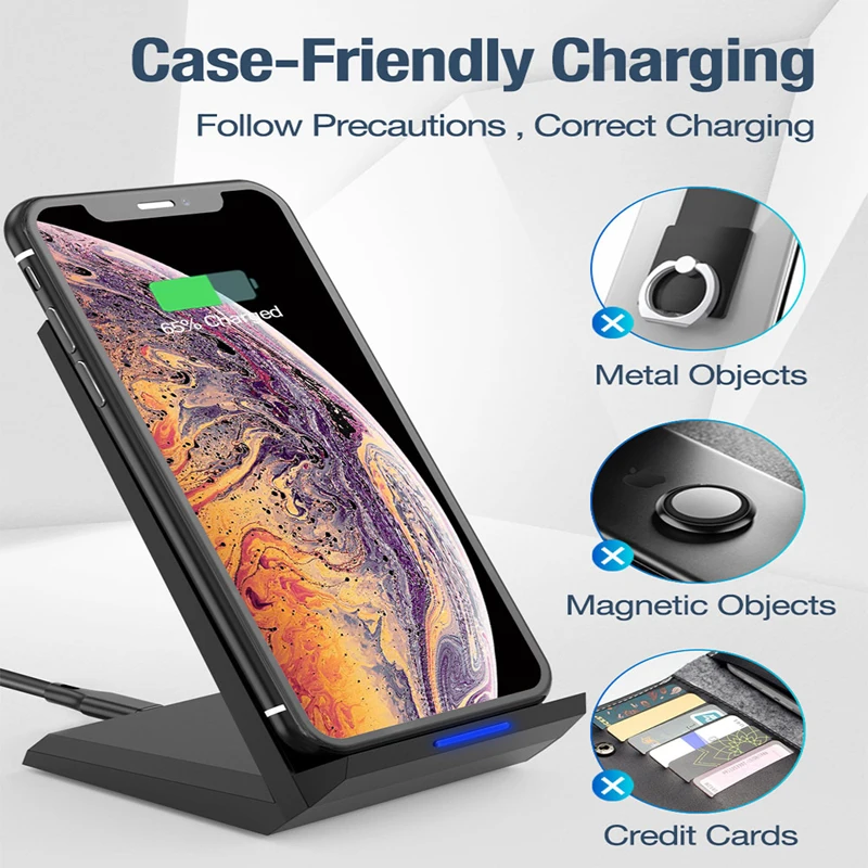 

New desktop vertical mobile phone wireless charger for iPhone 12 8 Samsung Xiaomi Huawei headset