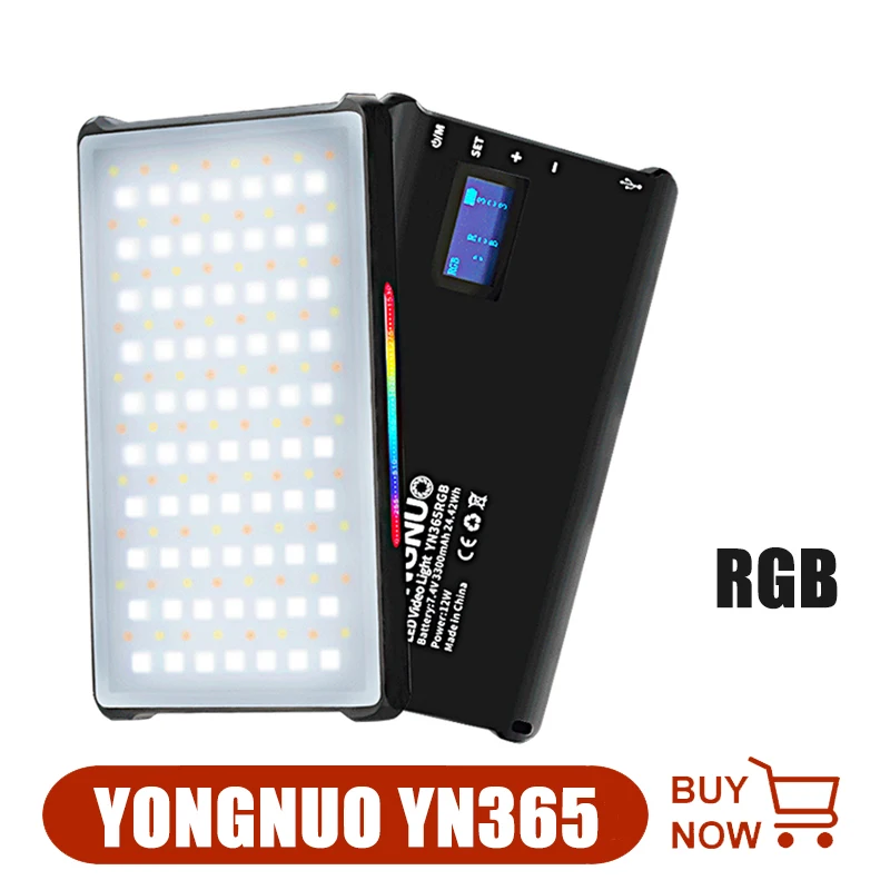 YONGNUO YN365 RGB светодиодный видео свет 12 вт карманный заполняющий для камеры