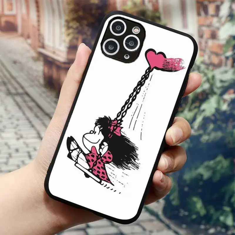 

Cartoon Cute Mafalda Phone Case for iPhone 11 12 mini pro XS MAX 8 7 6 6S Plus X 5S SE 2020 XR