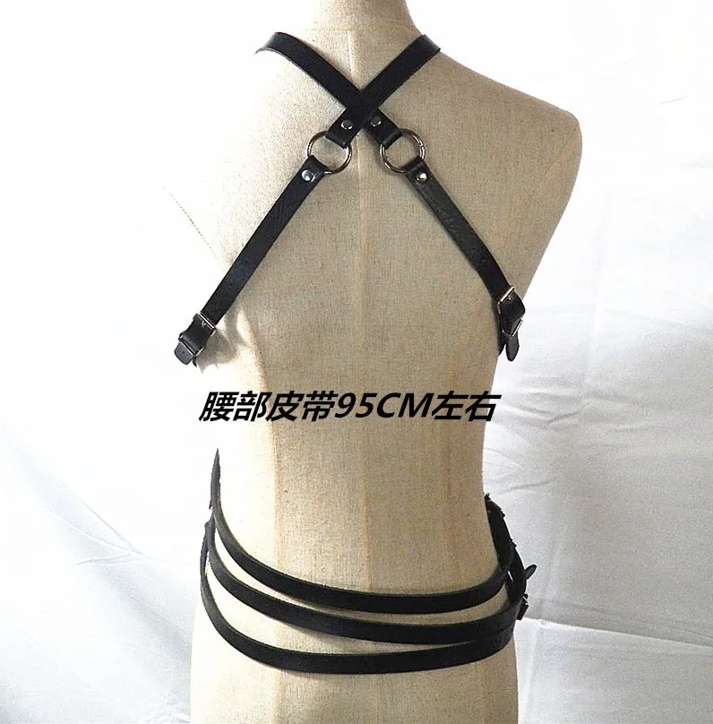 БДСМ секс бандаж Gear Goth кожаный жгут женское сексуальное нижнее белье 2 шт набор