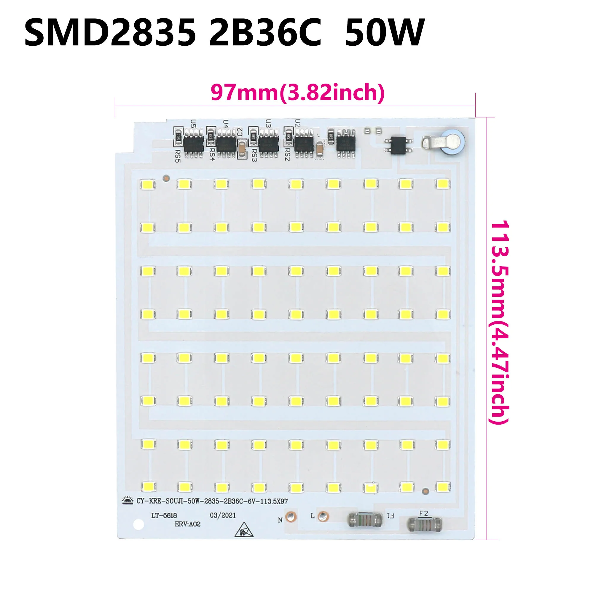 Плата SMD2835 для точесветильник светильника 200 В переменного тока не требует
