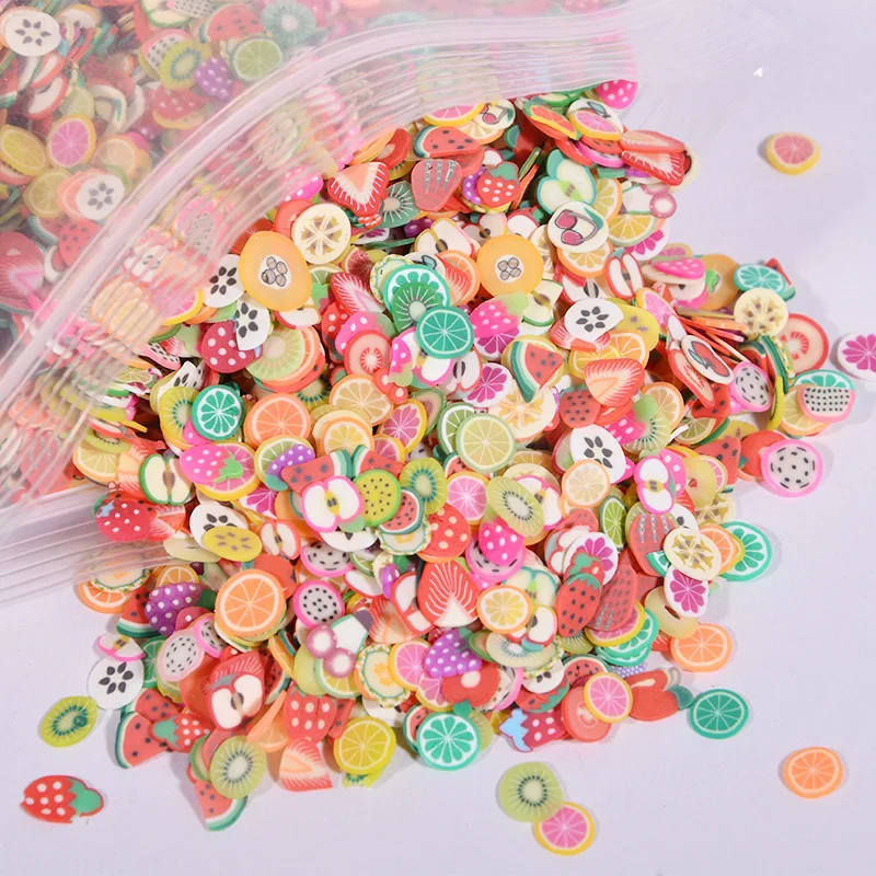 

1000pcs/Pack Clay Resin Filling Fruit Leaf Flowers Pattern Colorful Mixed Filler For DIY Epoxy Resin Jewelry Nail Art Decoration