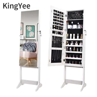 kingyee cosmetic mirror furniture decoration cosmetic storage cabinet standing wall mounted jewelry storage cabinet with mirror