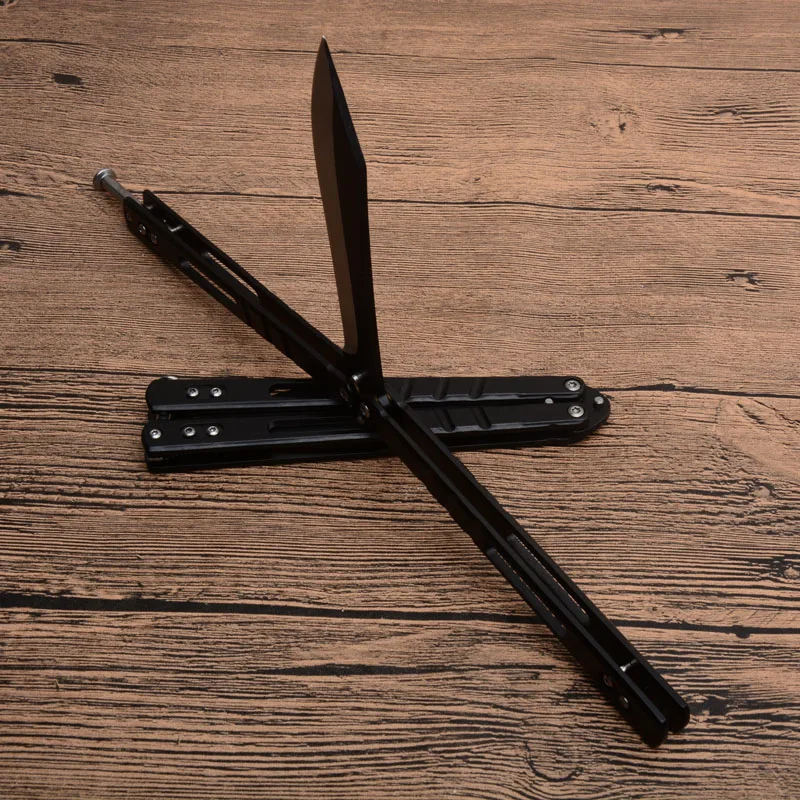 Бабочка нож для тренера 440 Лезвие обучение ножи сталь Ручка карман качели