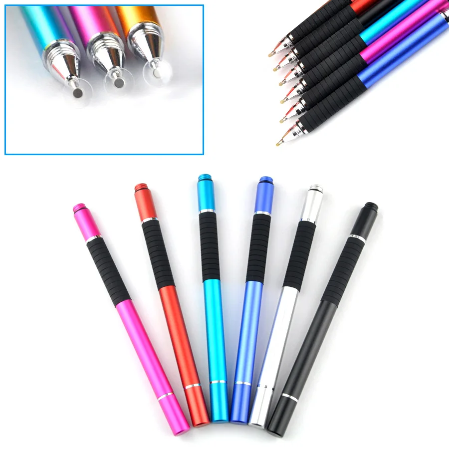 

Capacitive Stylus Universal Touch Screen Drawing 2 in 1 + Ballpoint Pen Conductive Sucker Handwriting Custom Logo Engraved Name